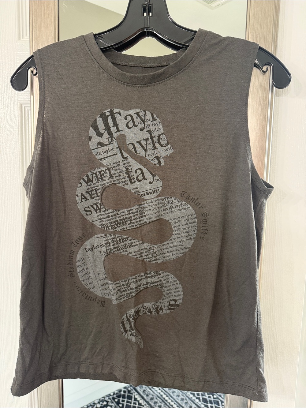 Taylor Swift Gray Graphic Muscle Tee
